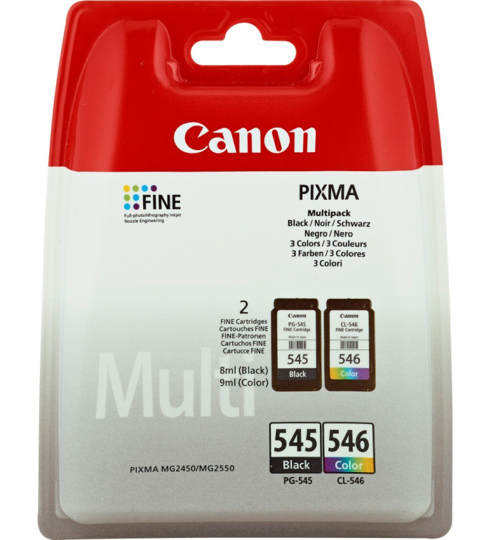 Canon PG-545/CL-546 Noir couleur Pack de 2 Cartouches d'encre d'origine Canon PG-545/CL-546 Noir couleur Pack de 2 Cartouches d'encre d'origine