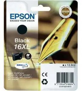 Epson 16XL Noir Stylo Plume Cartouche d'encre d'origine