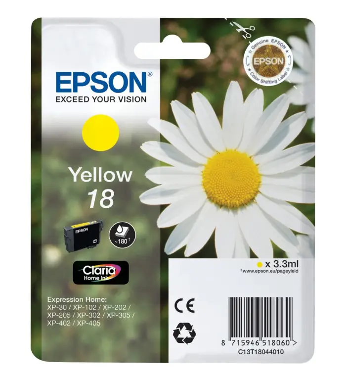 Epson 18 Jaune Pâquerette Cartouche d'encre d'origine