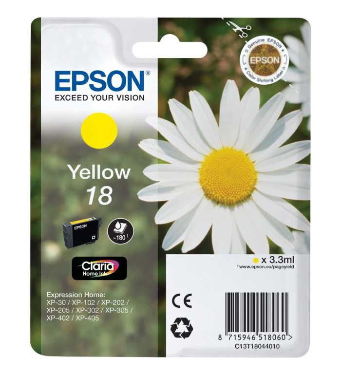 Epson 18 Jaune Pâquerette Cartouche d'encre d'origine