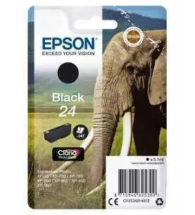 Epson 24 Noir Éléphant Cartouche d'encre d'origine