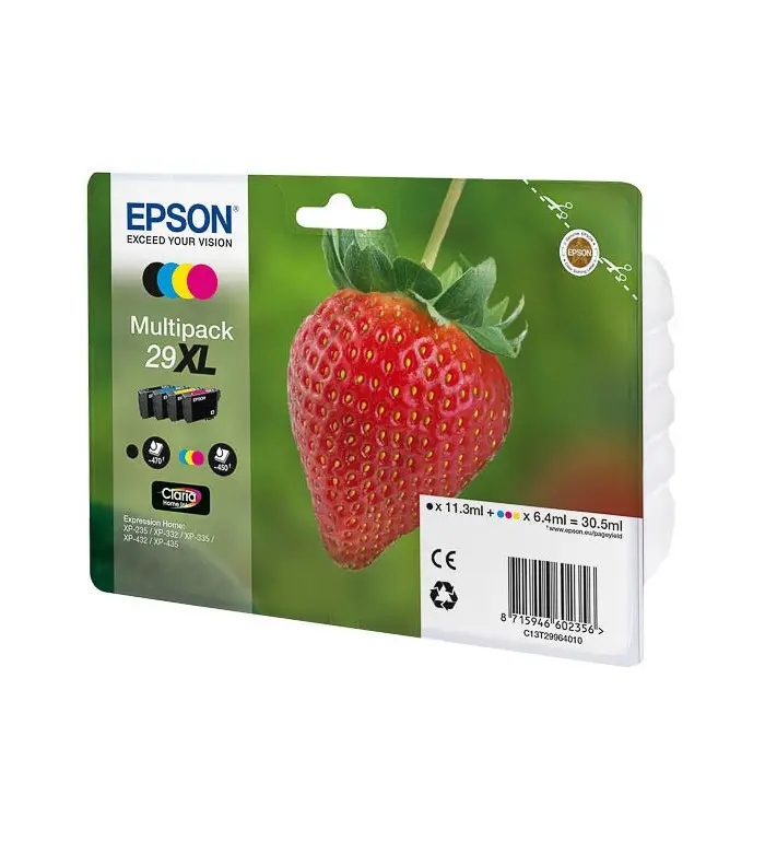 Epson 29XL Noir couleur Pack de 4 Cartouches d'encre d'origine