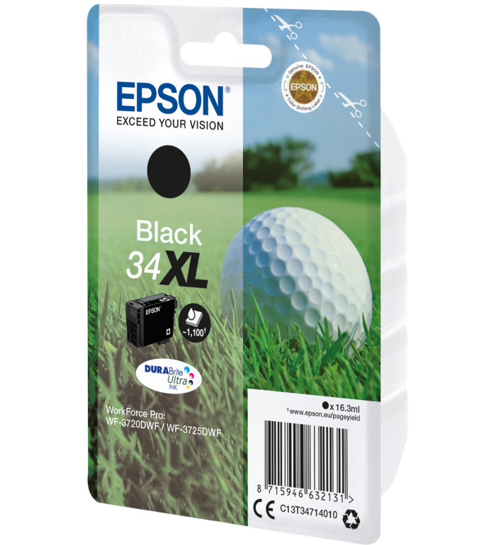 Epson 34XL Noir Cartouche d'encre d'origine Epson 34XL Noir Cartouche d'encre d'origine