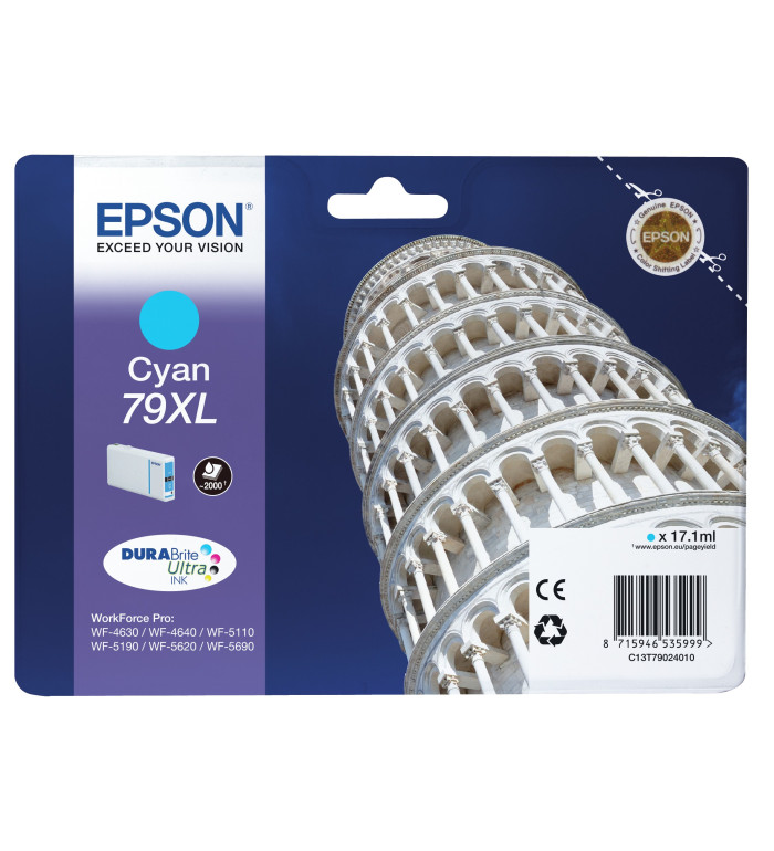 Epson 79XL Cyan Cartouche d'encre d'origine Epson 79XL Cyan Cartouche d'encre d'origine
