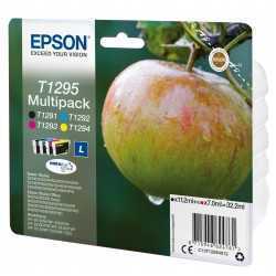 EPSON T1295 Noir couleur Pomme Pack de 4 cartouches d'encre d'origine