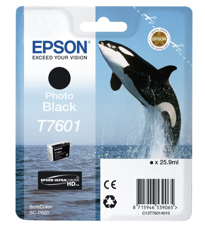 Epson T7601 Photo noir Cartouche d'encre d'origine Epson T7601 Photo noir Cartouche d'encre d'origine