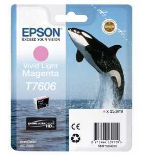 Epson T7606 Magenta vif clair Cartouche d'encre d'origine