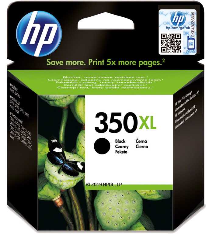 HP 350XL Noir Cartouche d'encre d'origine