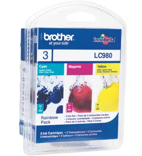 Brother LC980 Couleur Pack de 3 Cartouches d'encre d'origine