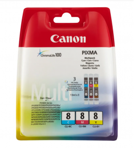 Canon CLI-8 Couleur Pack de 3 Cartouches d'encre d'origine