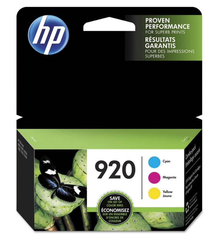 HP 920 Couleur Pack de 3 cartouches d'encre d'origine HP 920 Couleur Pack de 3 cartouches d'encre d'origine