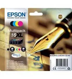 EPSON 16XL Noir couleur Stylo Plume Pack de 4 cartouches d'encre d'origine