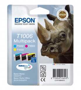 Epson T1006 Couleur Rhinocéros Pack de 3 Cartouches d'encre d'origine