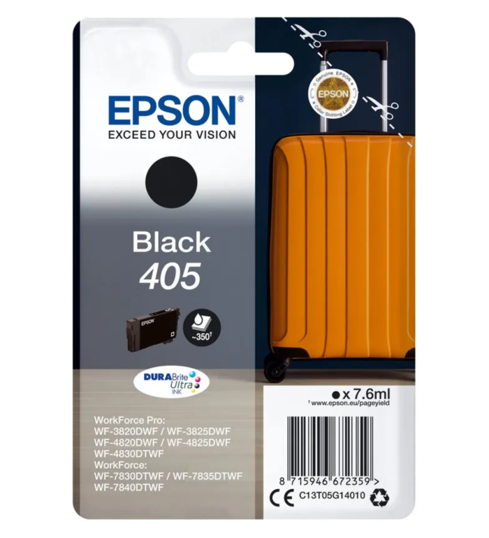 Epson 405 Noir Valise Cartouche d'encre d'origine Epson 405 Noir Valise Cartouche d'encre d'origine