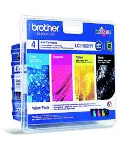 Brother LC1100HY Noir couleur Pack de 4 Cartouches d'encre d'origine