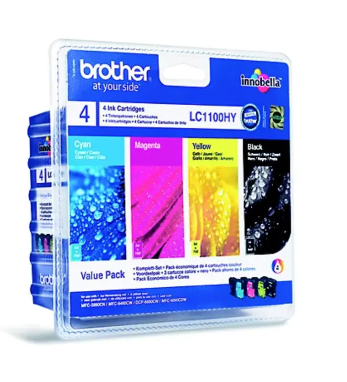 Brother LC1100HY Noir couleur Pack de 4 Cartouches d'encre d'origine