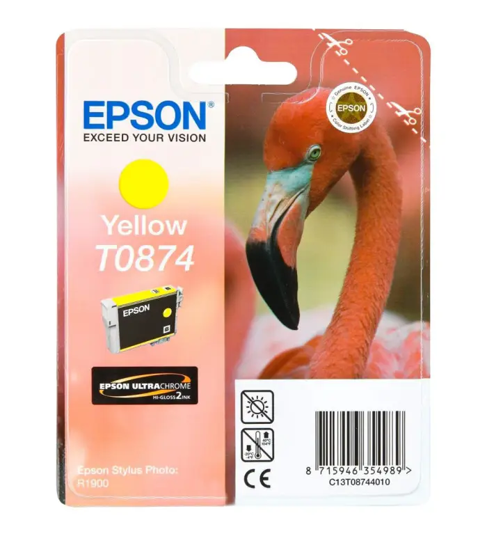 Epson T0874 Jaune Cartouche d'encre d'origine