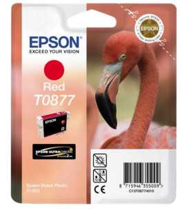 Epson T0877 Rouge Cartouche d'encre d'origine