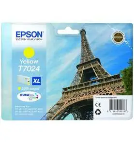 Epson T7024 XL Jaune Tour Eiffel Cartouche d'encre d'origine