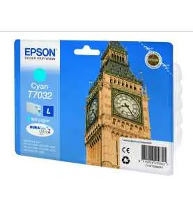 Epson T7032 XL Cyan Big Ben Cartouche d'encre d'origine