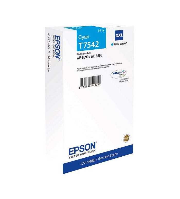 Epson T7542 XXL Cyan Cartouche d'encre d'origine