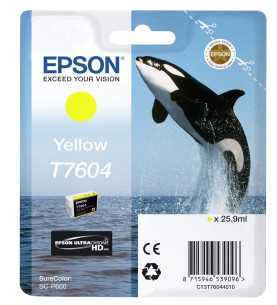 Epson T7604 Orque Jaune Cartouche d'encre d'origine