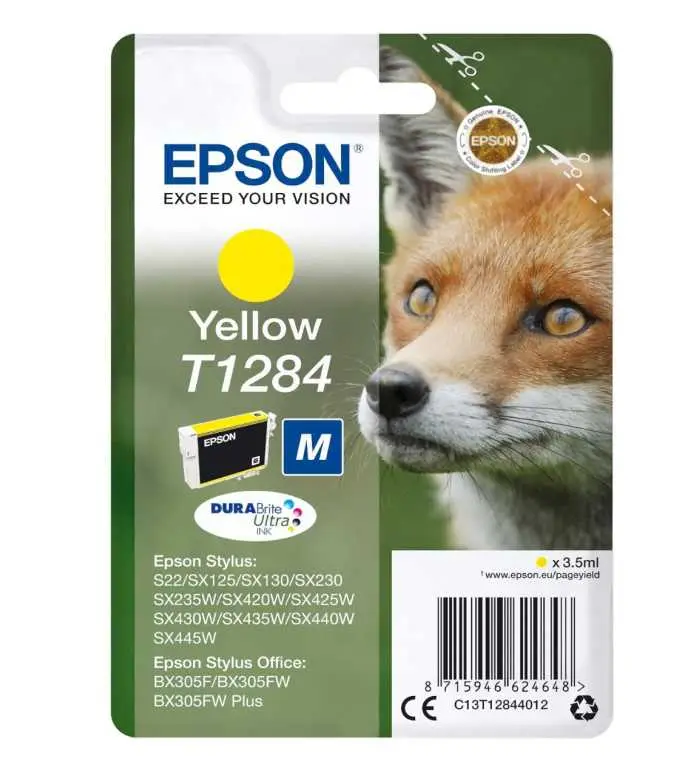 Epson T1284 Jaune Renard Cartouche d'encre d'origine