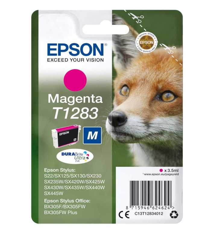 Epson T1283 Magenta Renard Cartouche d'encre d'origine Epson T1283 Magenta Renard Cartouche d'encre d'origine