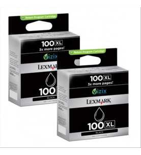 Lexmark 100XL Noir Pack de 2 Cartouches d'encre d'origine