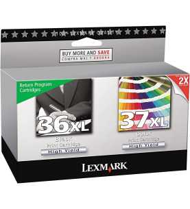 Lexmark 36XL/37XL Noir couleur Pack de 2 Cartouches d'encre d'origine