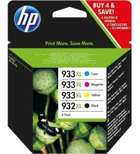 HP 932XL/933XL Noir couleur Pack de 4 Cartouches d'encre d'origine