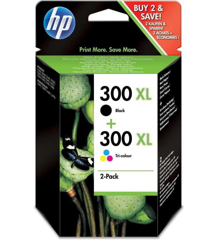 HP 300XL Noir Couleur Pack de 2 Cartouches d'encre d'origine