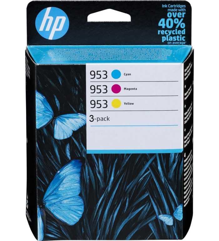 HP 953 Couleur Pack de 3 Cartouches d'encre d'origine