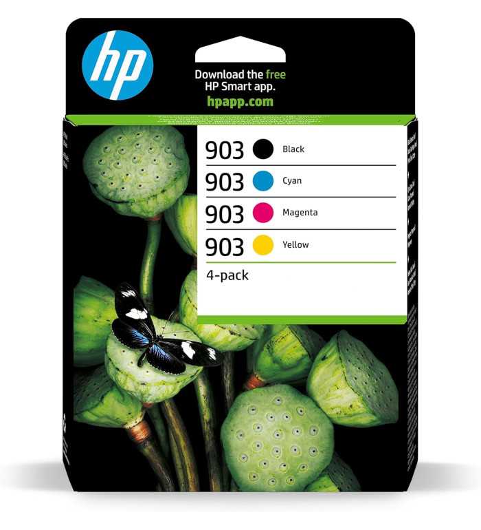 HP 903 Noir couleur Pack de 4 Cartouches d'encre d'origine