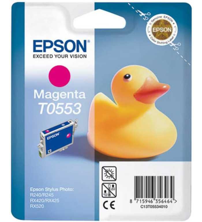 Epson T0553 Canard Magenta Cartouche d'encre d'origine Epson T0553 Canard Magenta Cartouche d'encre d'origine