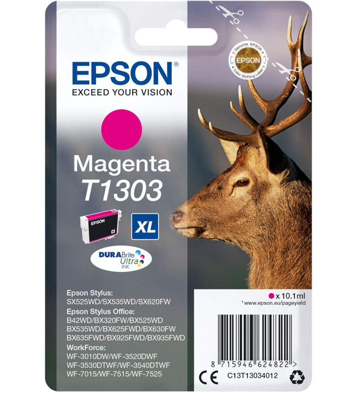 Epson T1303 Magenta Cerf Cartouche d'encre d'origine Epson T1303 Magenta Cerf Cartouche d'encre d'origine