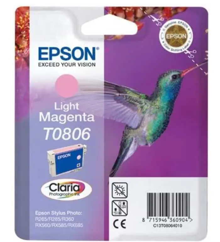 Epson T0806 Colibri Magenta clair Cartouche d'encre d'origine