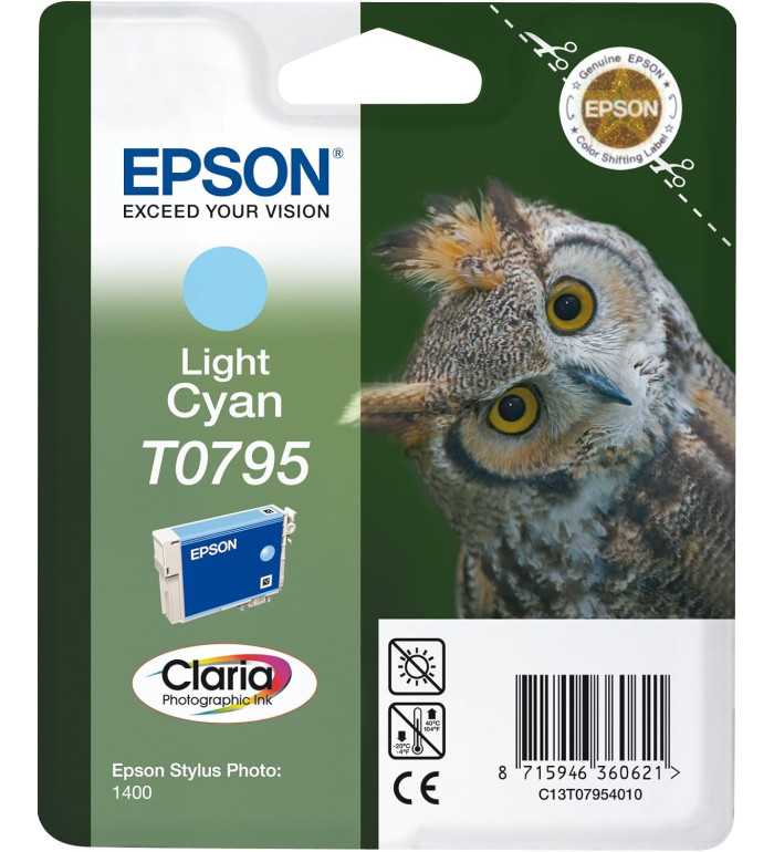 Epson T0795 Chouette Cyan clair Cartouche d'encre d'origine