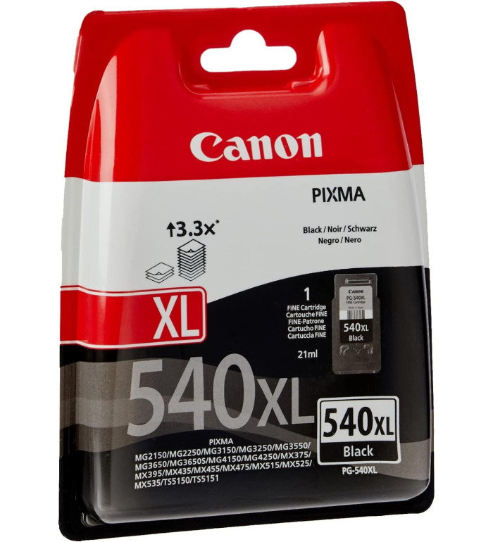 Canon PG-540XL Noir Cartouche d'encre d'origine Canon PG-540XL Noir Cartouche d'encre d'origine