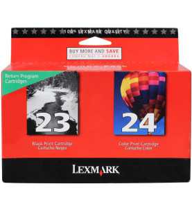 Lexmark 23/24 Noir couleur Pack de 2 Cartouches d'encre d'origine