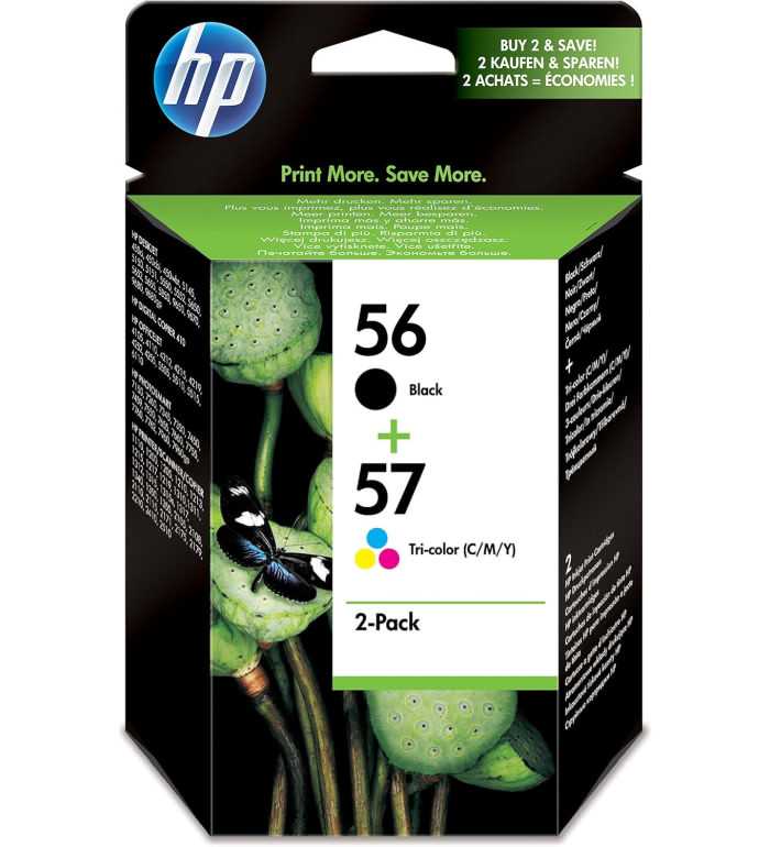 HP 56/57 Noir couleur Pack de 2 Cartouches d'encre d'origine HP 56/57 Noir couleur Pack de 2 Cartouches d'encre d'origine