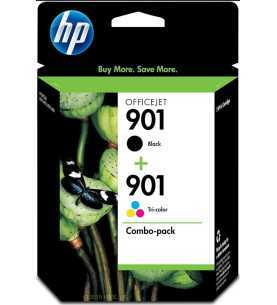 HP 901 Noir couleur Pack de 2 Cartouches d'encre d'origine