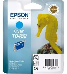 Epson T0482 Cyan Hippocampe Cartouche d'encre d'origine