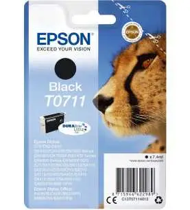 Epson T0711 Noir Guépard Cartouche d'encre d'origine