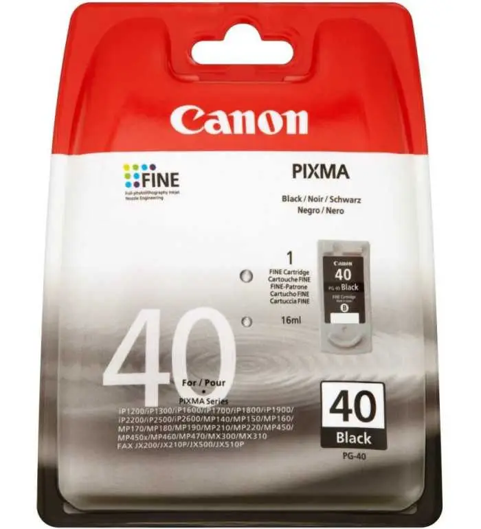 Canon PG-40 Noir Cartouche d'encre d'origine Canon PG-40 Noir Cartouche d'encre d'origine