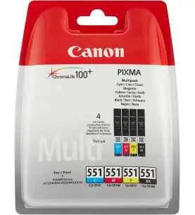 Canon CLI-551 Noir couleur Pack de 4 Cartouches d'encre d'origine