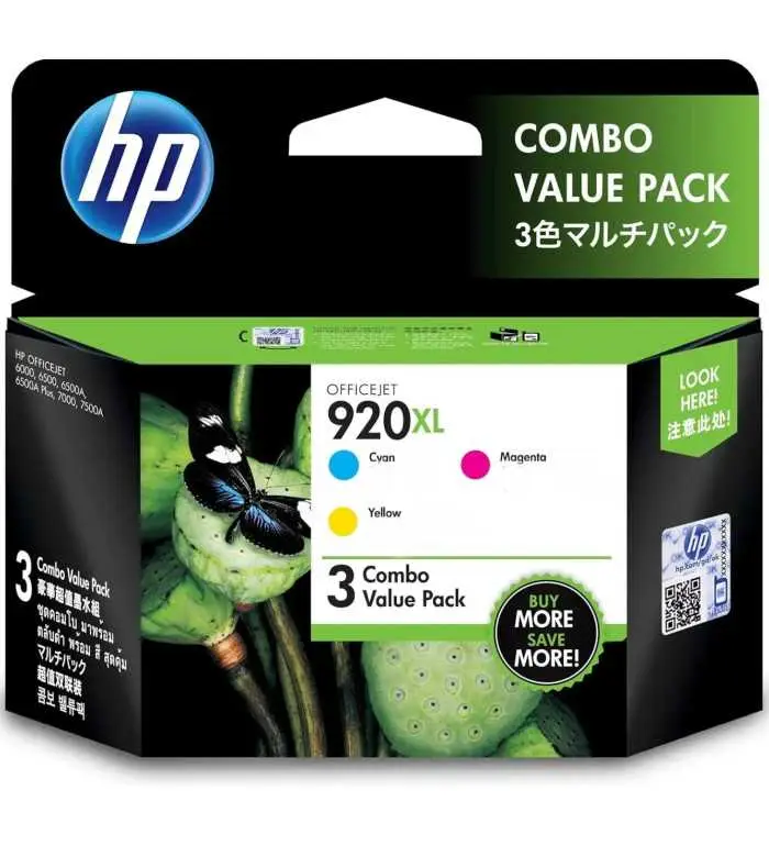 HP 920XL Couleur Pack de 3 cartouches d'encre d'origine