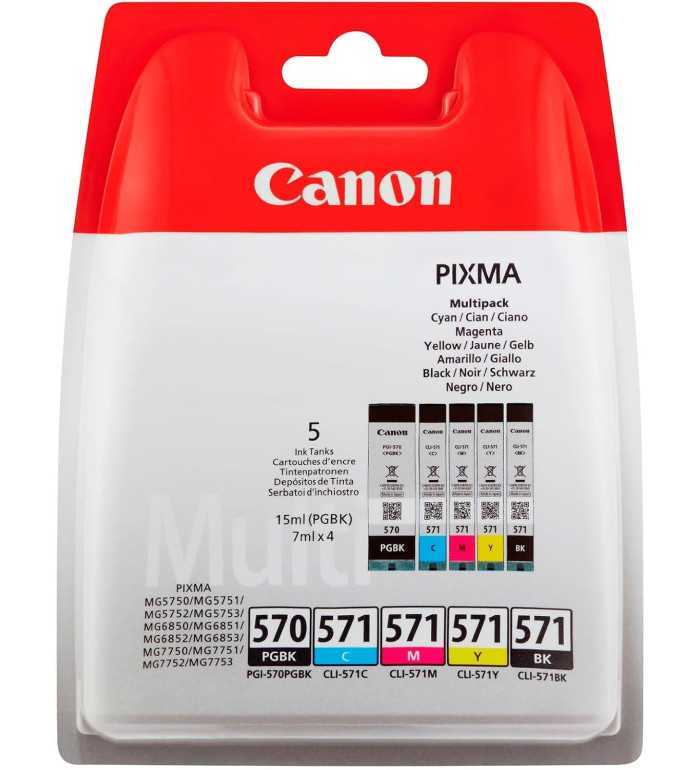 Canon PGI 570/CLI-571 Noir Couleur Pack de 2 Cartouches d'encre d'origine Canon PGI 570/CLI-571 Noir Couleur Pack de 2 Cartouches d'encre d'origine