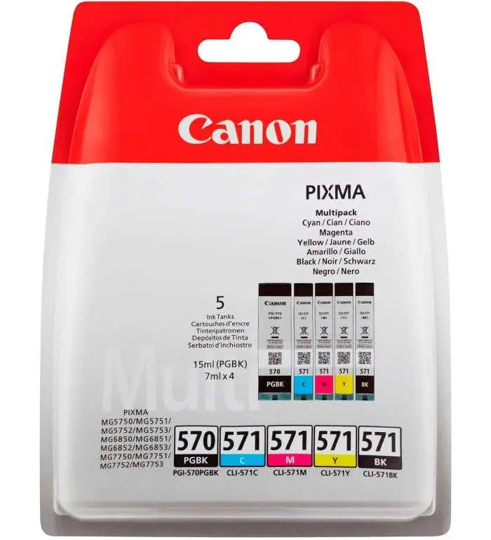 Canon PGI 570/CLI-571 Noir Couleur Pack de 2 Cartouches d'encre d'origine