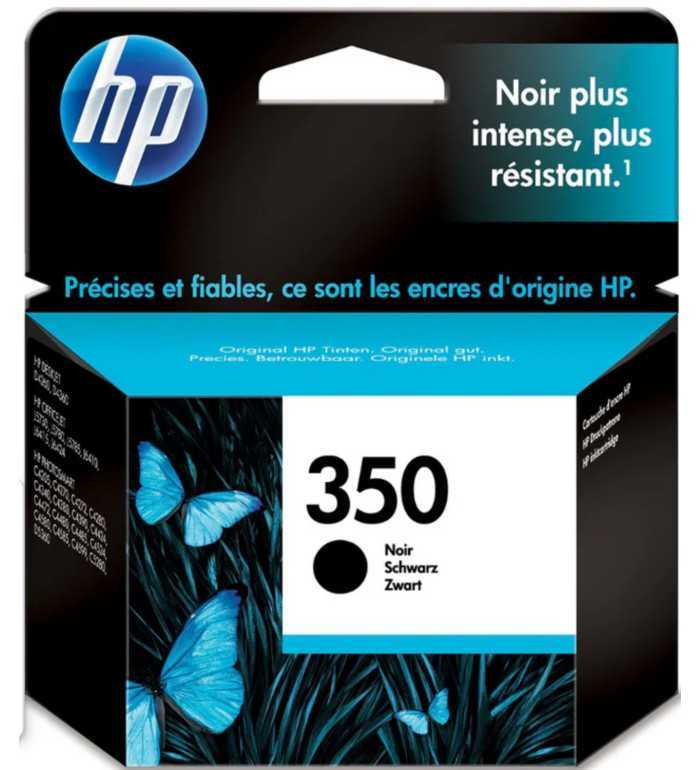 HP 350 Noir Cartouche d'encre d'origine